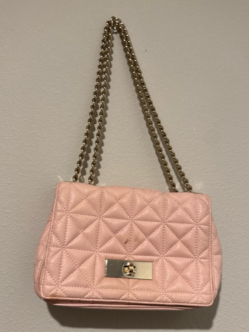 kate spade Blush Quilted Chain Shoulder Bag